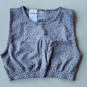 Evolve Speckle Seamless Crop Vest - Charcoal